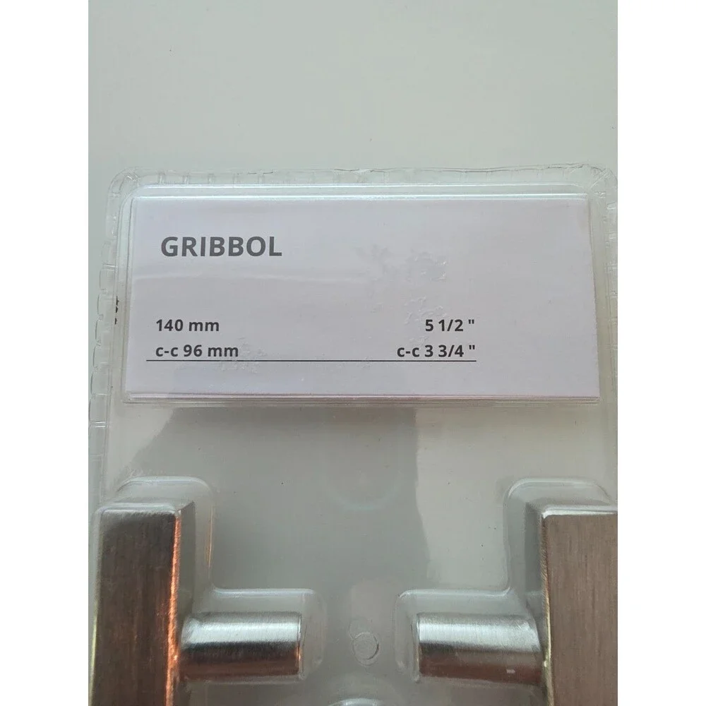 Ikea Gribbol Handle Pulls 2 Packs Of 2 Silver Tone 5 1/2